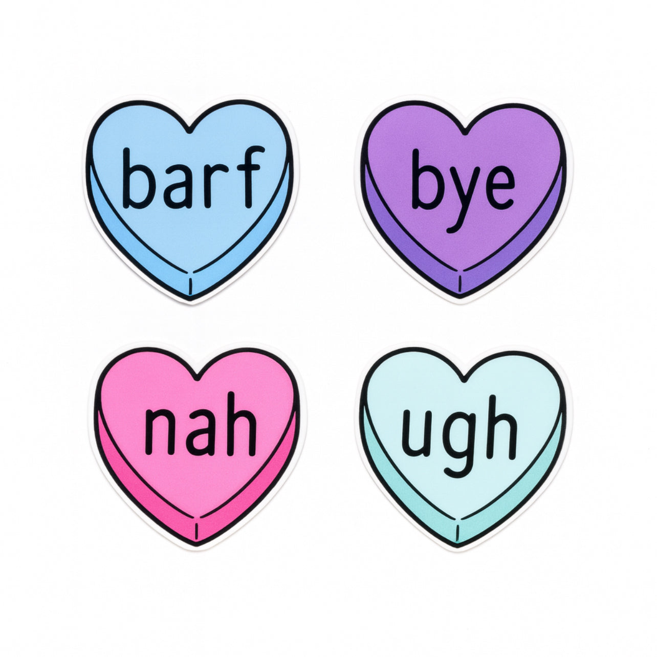 Rude Candy Hearts - Sticker Set