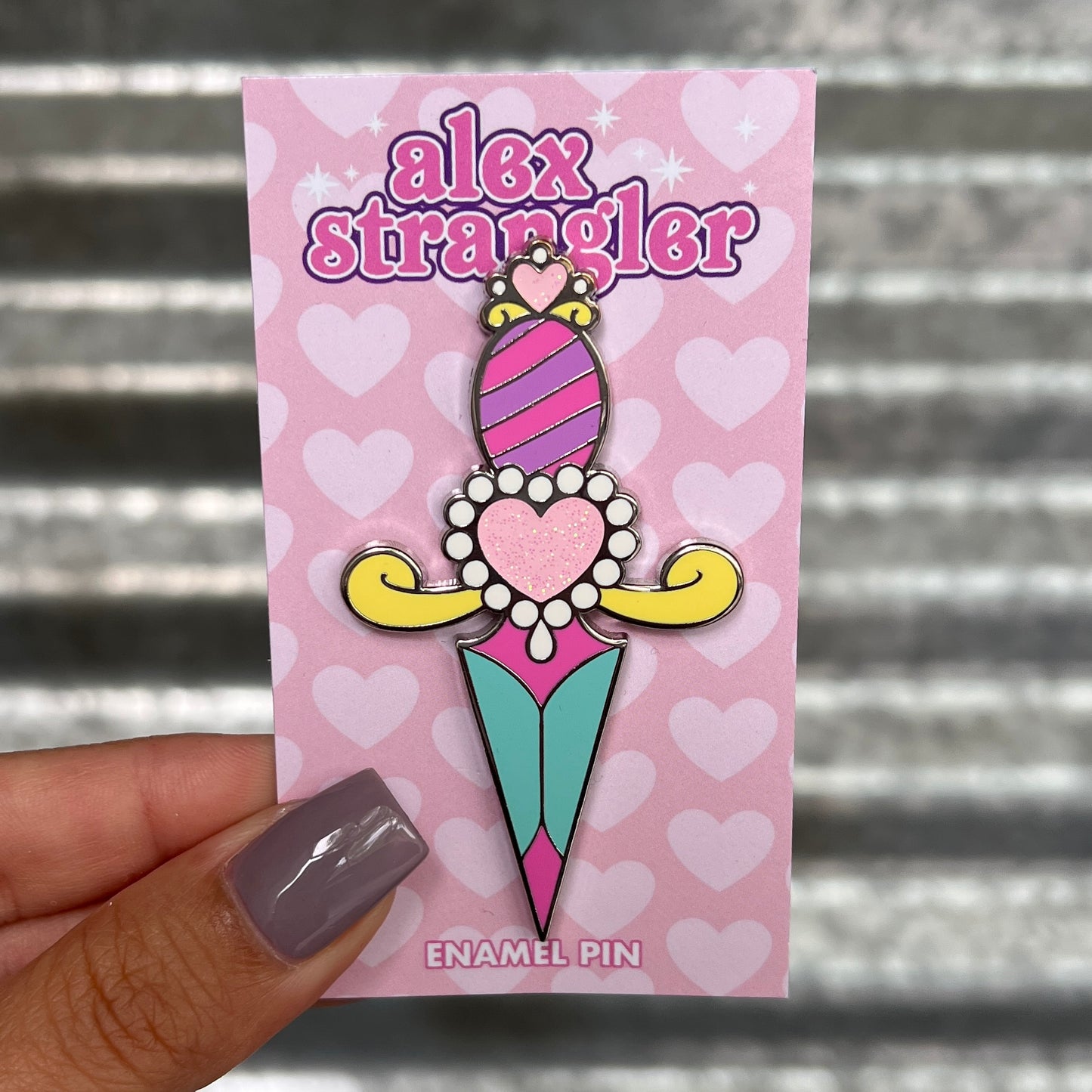Heart Dagger - Enamel Pin