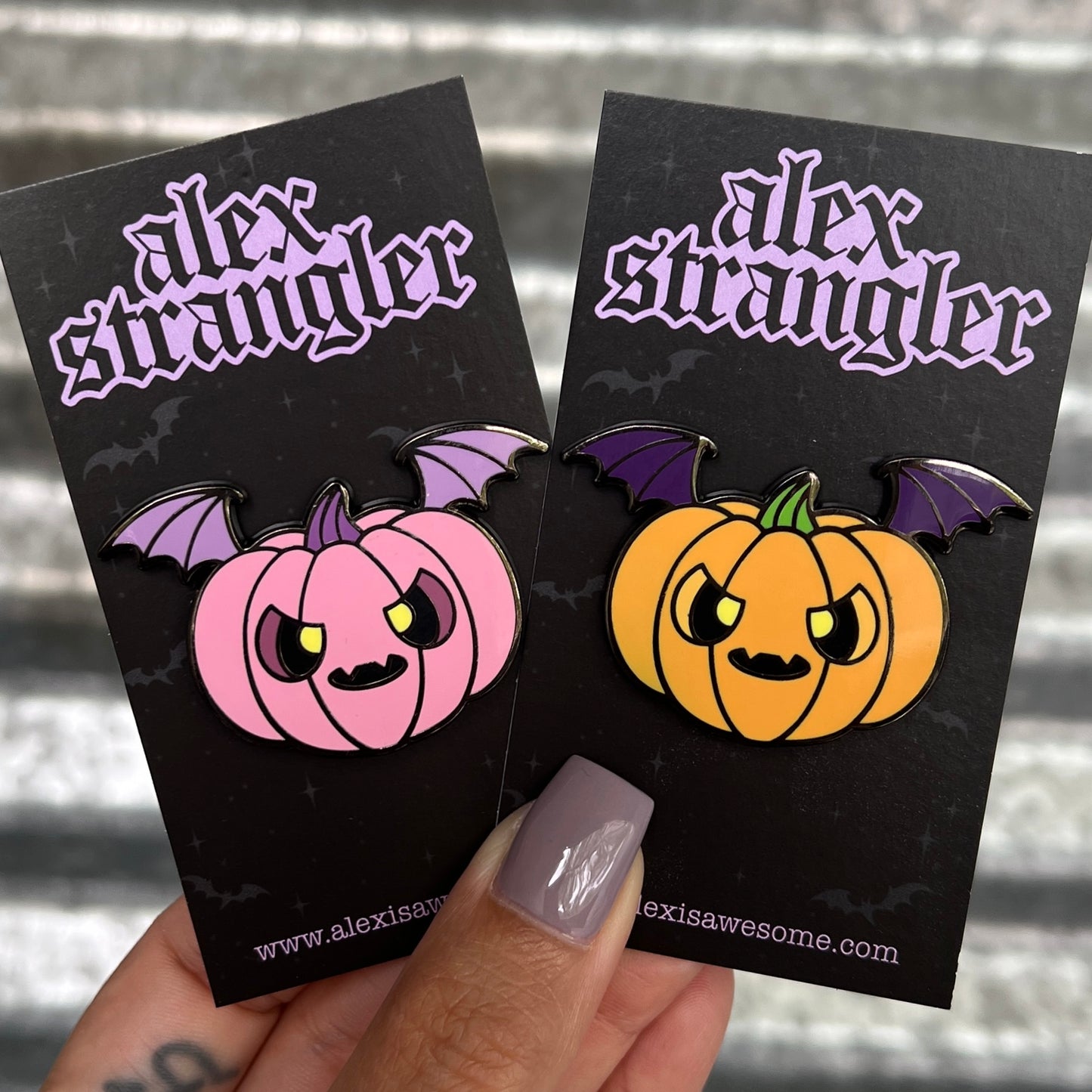 Pumpkin Bat - Enamel Pin