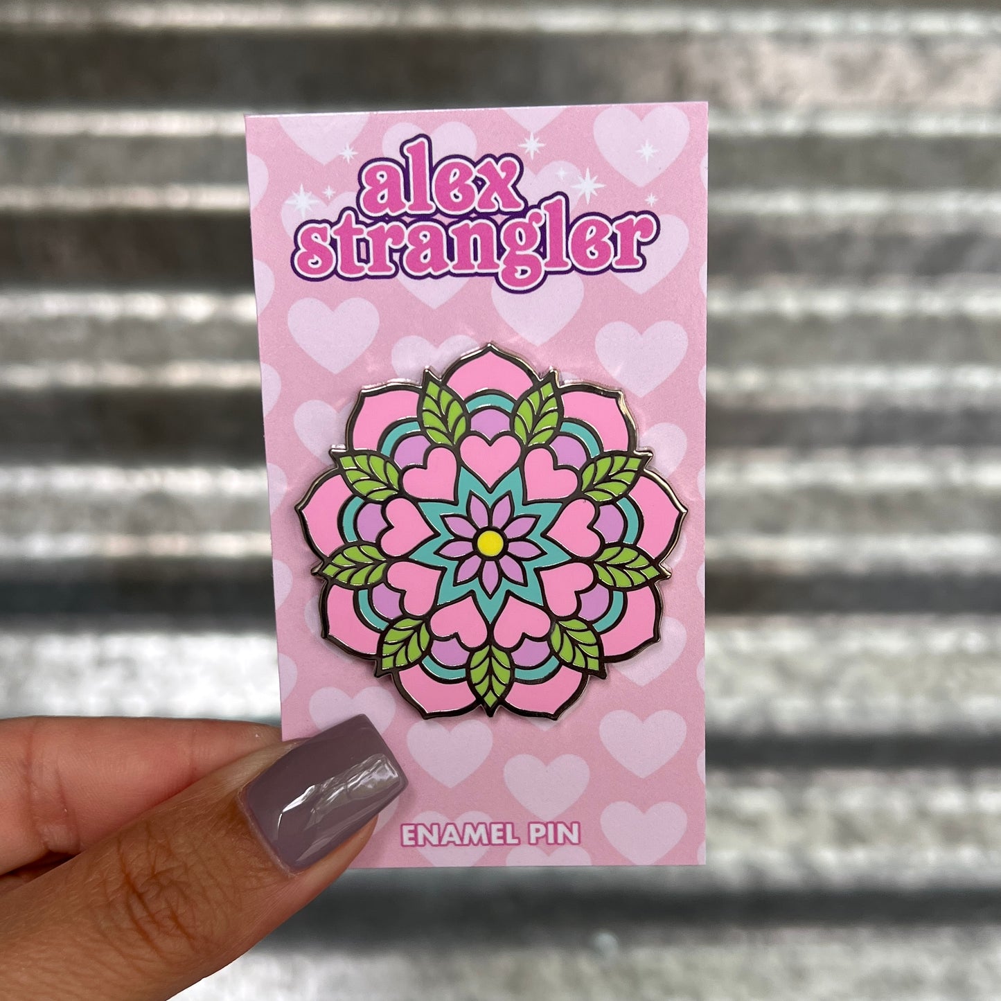 Heart Geo-Flower - Enamel Pin
