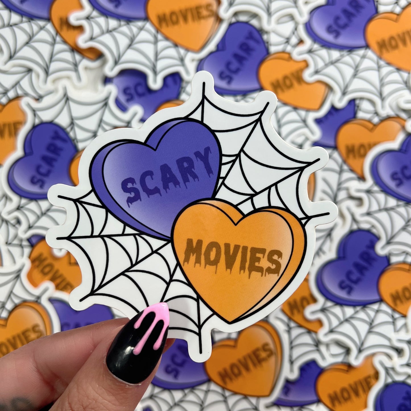 Scary Movies Candy Hearts - Sticker