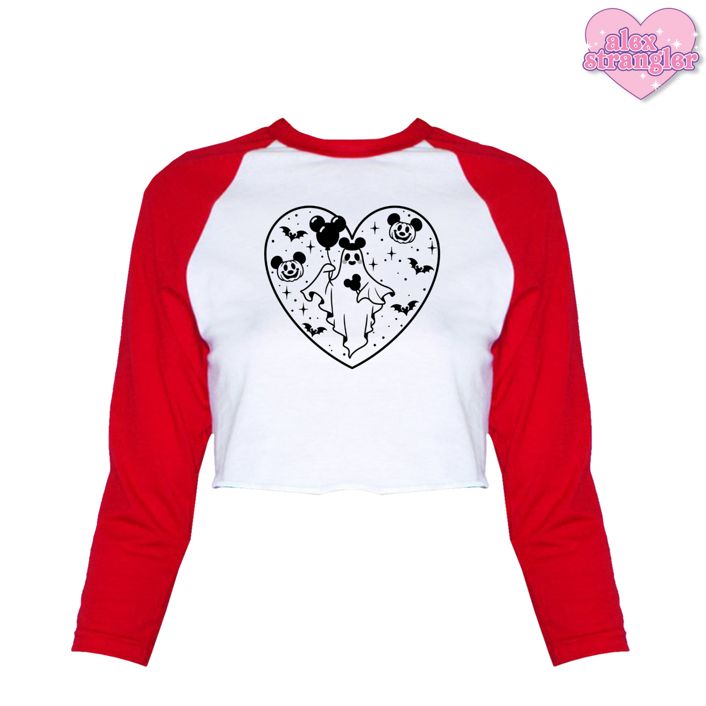 Spooky Park Ghost - Women's Cropped Raglan