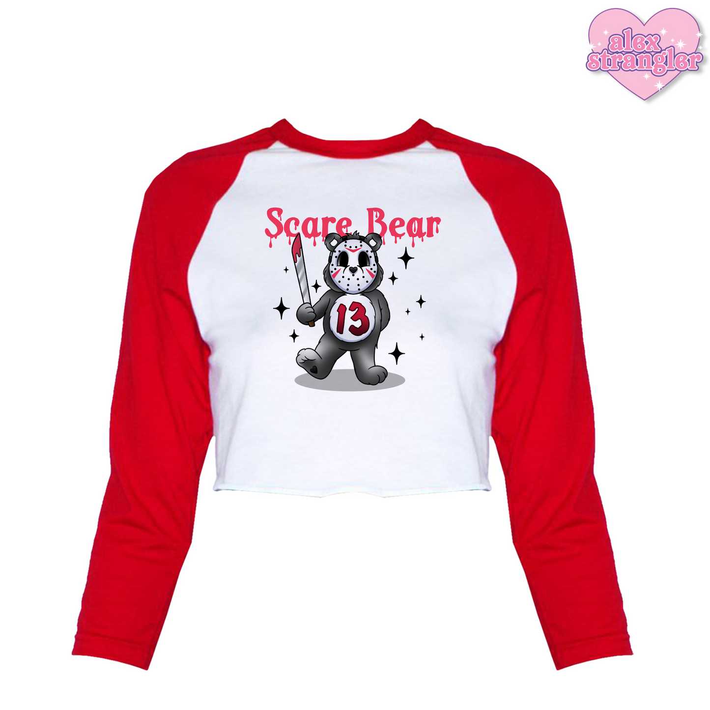 Scare Bear - Women's Cropped Raglan