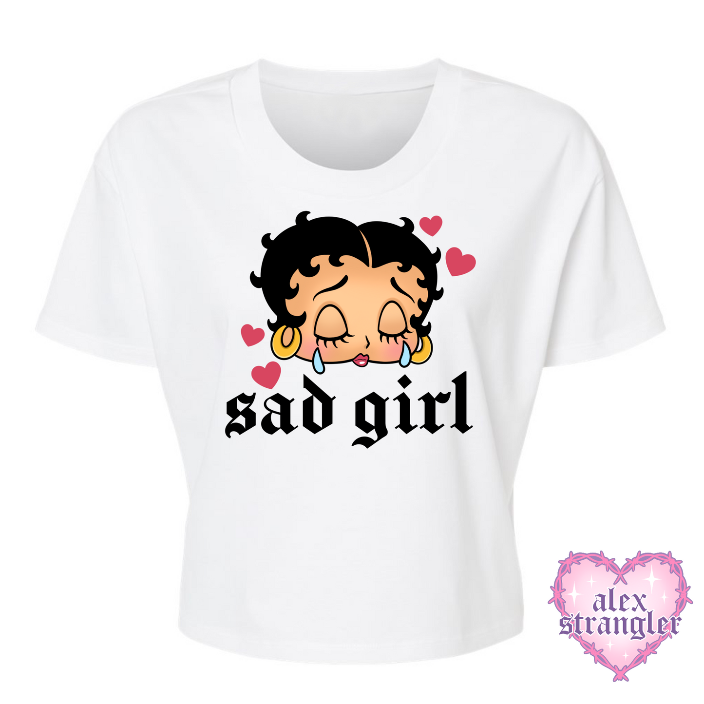 Sad Girl Betty - Alternative Women's Crop Tee *NEW STYLE*