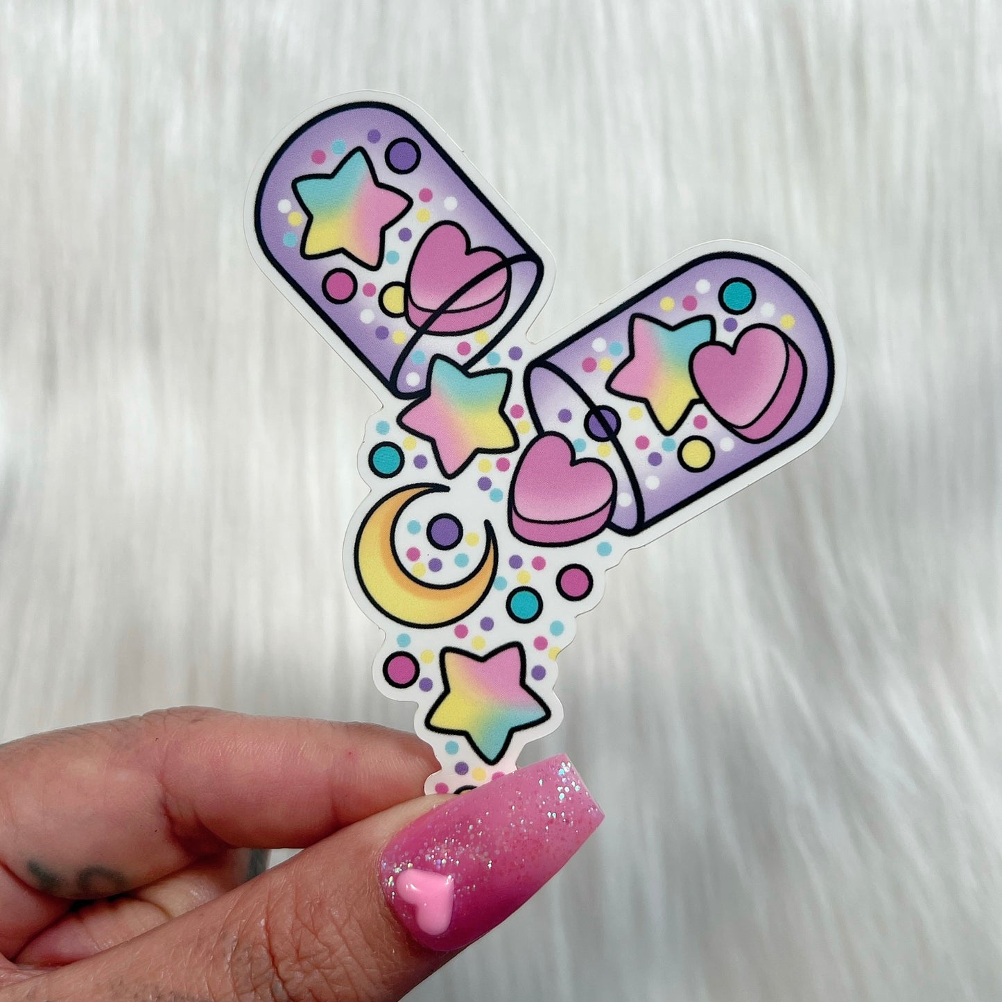 Kawaii Pill Capsule - Sticker