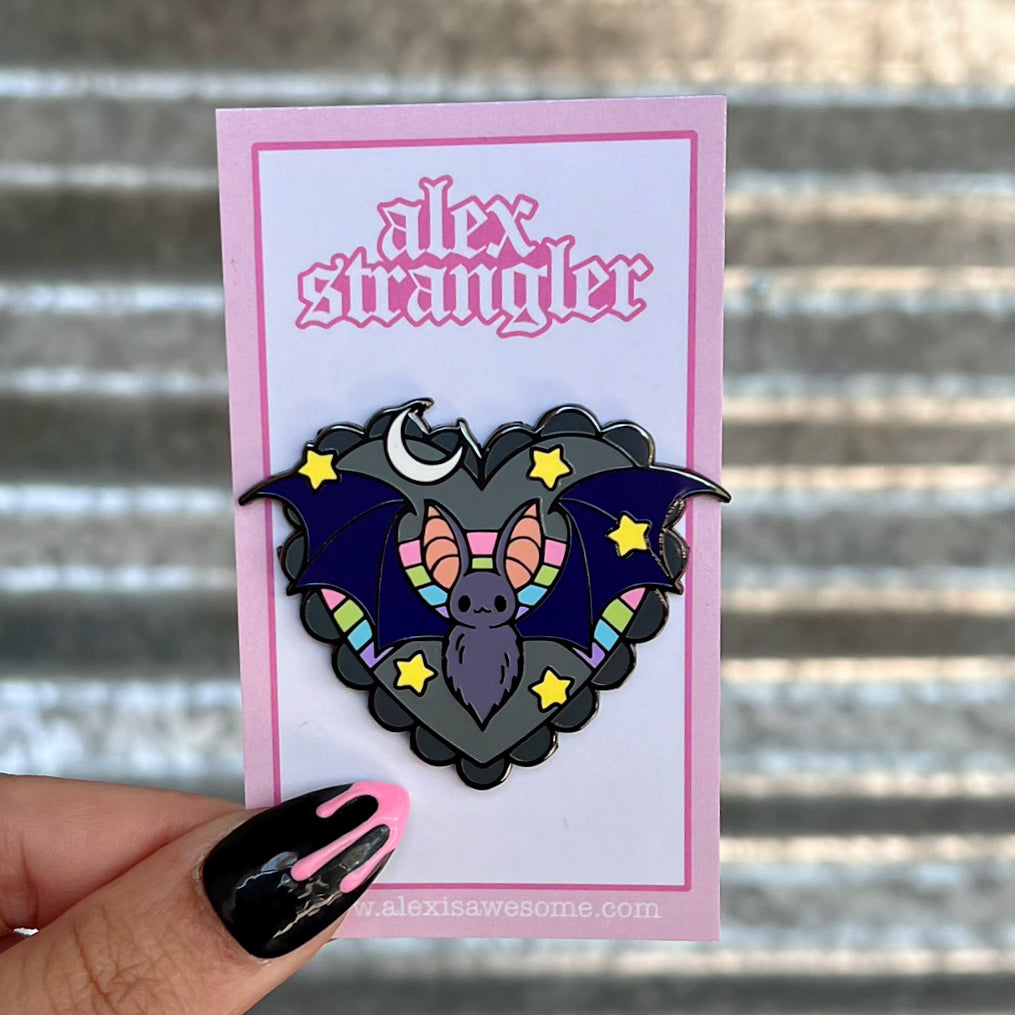 Spoopy Bat Heart - Enamel Pin