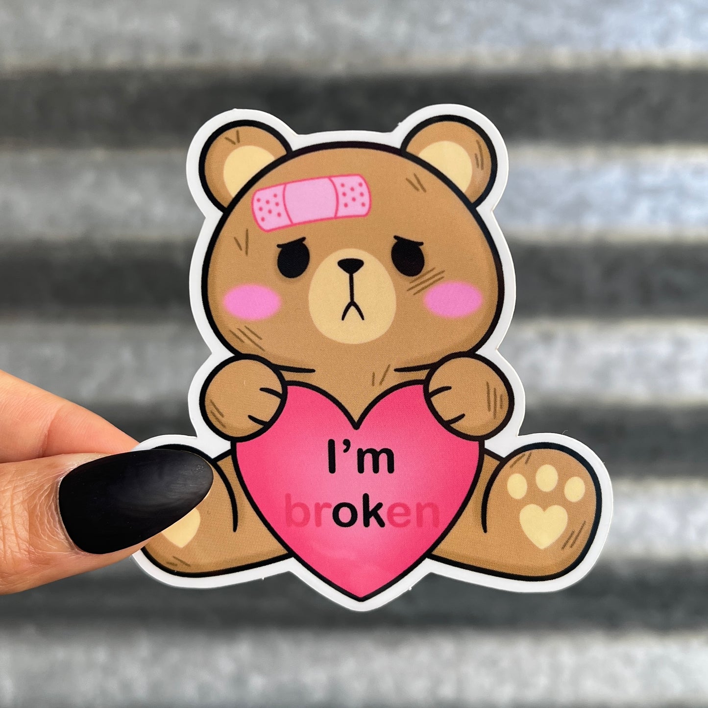 Broken Bear - Sticker