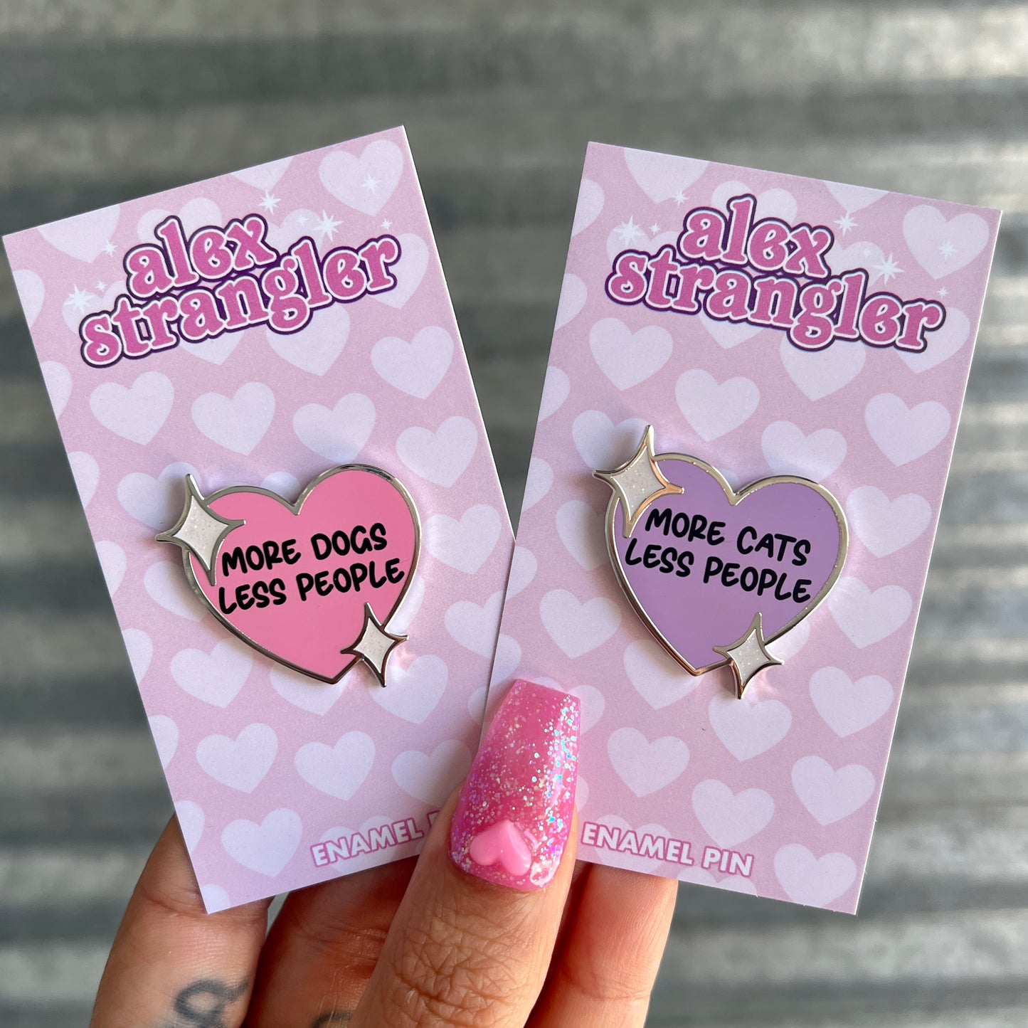 More Dogs/Cats Less People - Enamel Pin