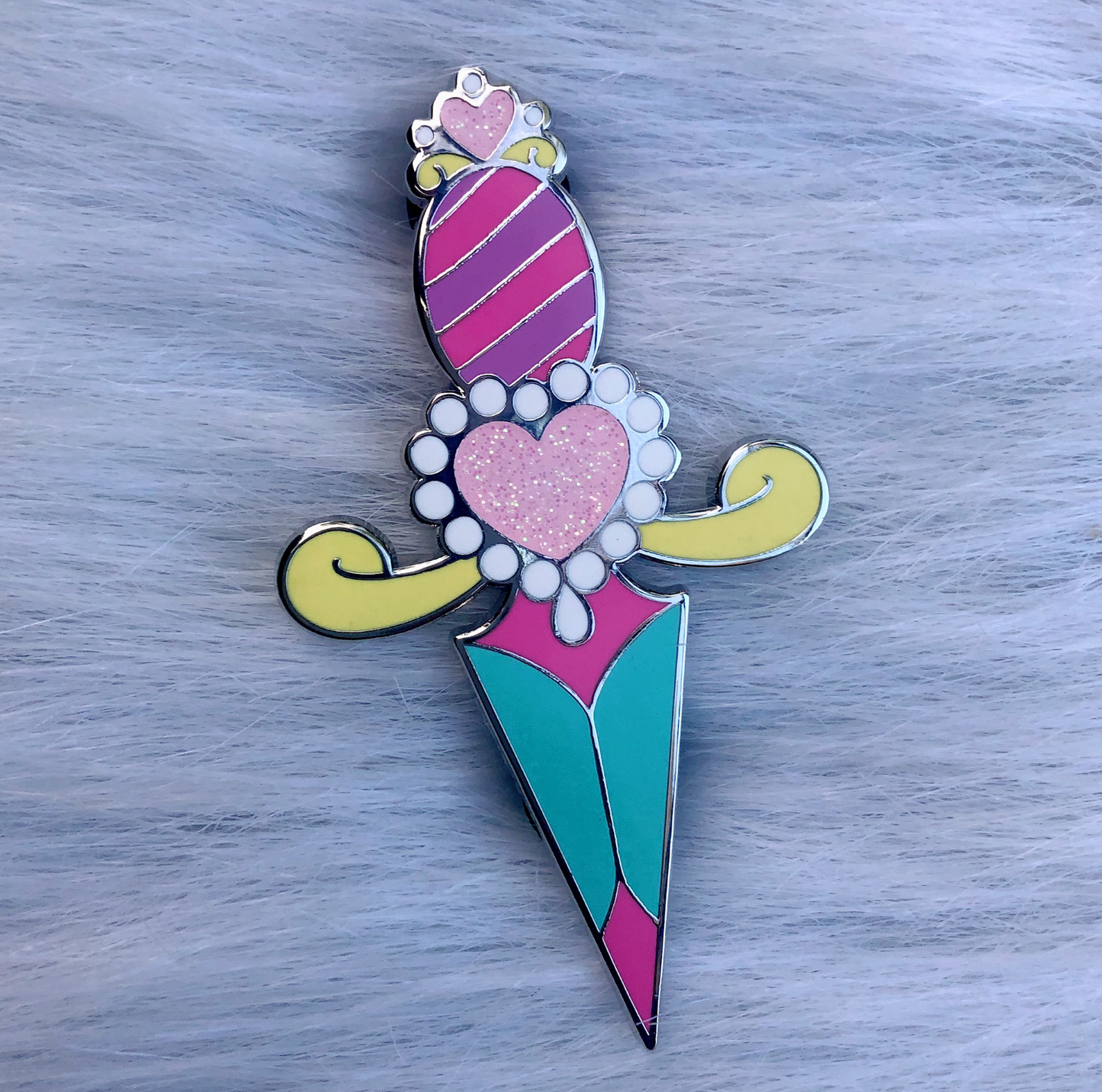 Heart Dagger - Enamel Pin