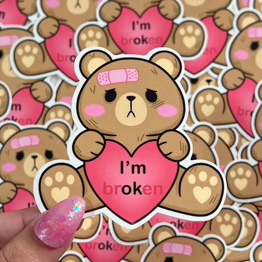 Broken Bear - Sticker