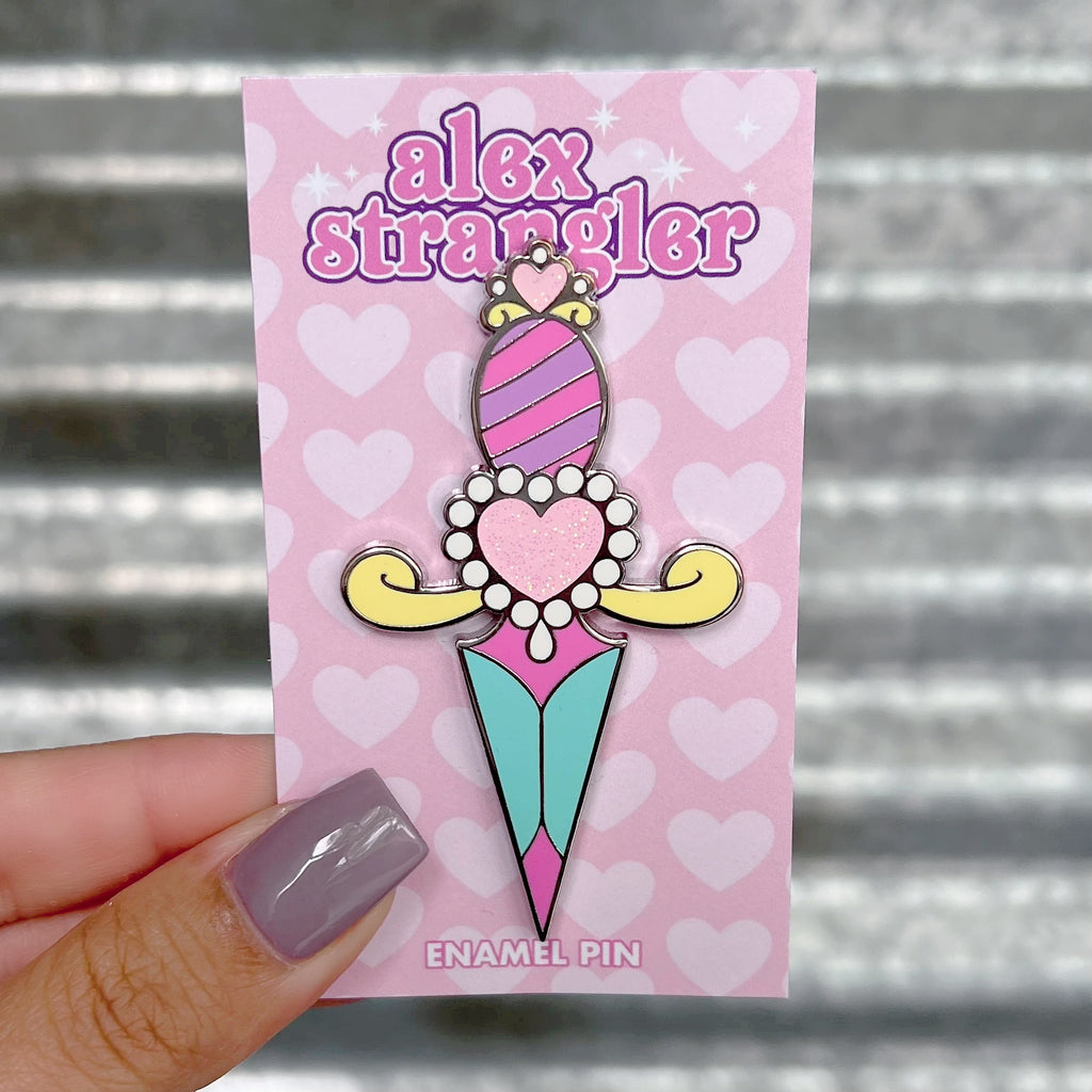 Heart Dagger - Enamel Pin