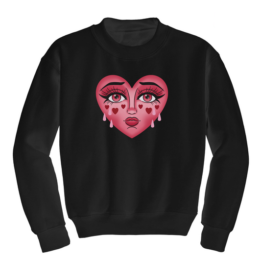 Crying Heart - Men's/Unisex Crewneck Sweatshirt