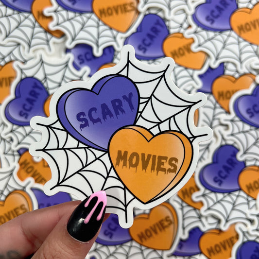 Scary Movies Candy Hearts - Sticker