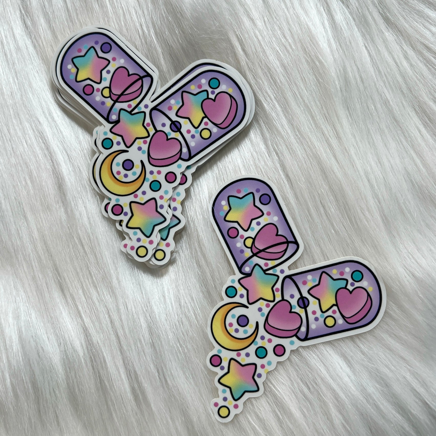 Kawaii Pill Capsule - Sticker