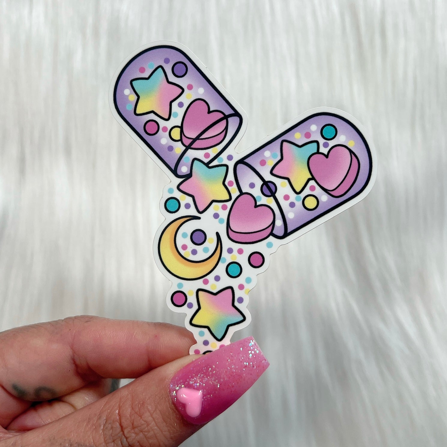Kawaii Pill Capsule - Sticker