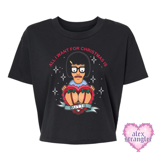 Christmas Butts - Alternative Women's Crop Tee *NEW STYLE*