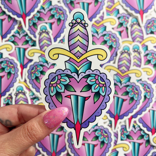 Heart and Dagger - Sticker