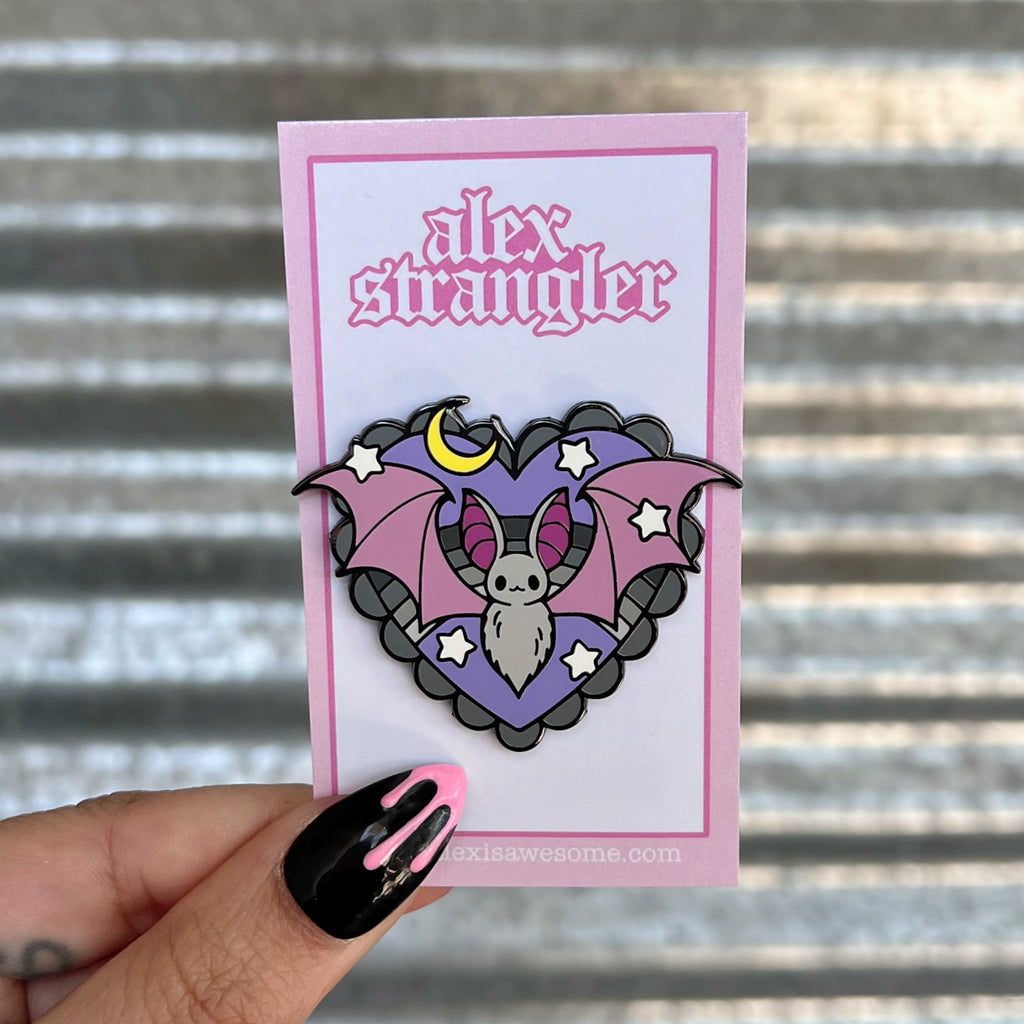 Spoopy Bat Heart - Enamel Pin