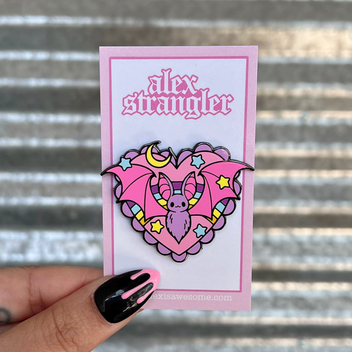 Spoopy Bat Heart - Enamel Pin