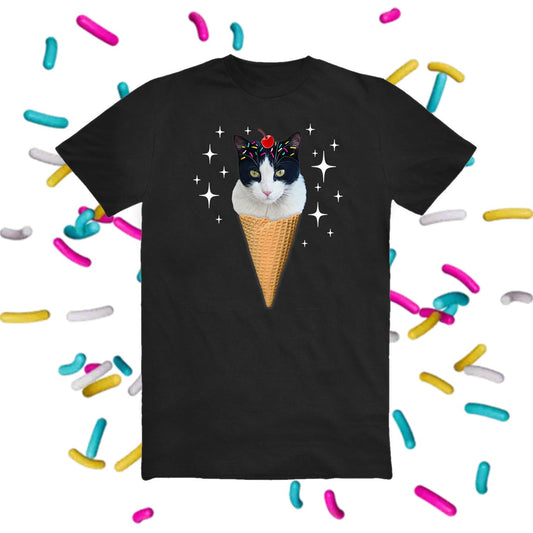 Tuxedo Cat Ice Cream - Men's/Unisex Tee