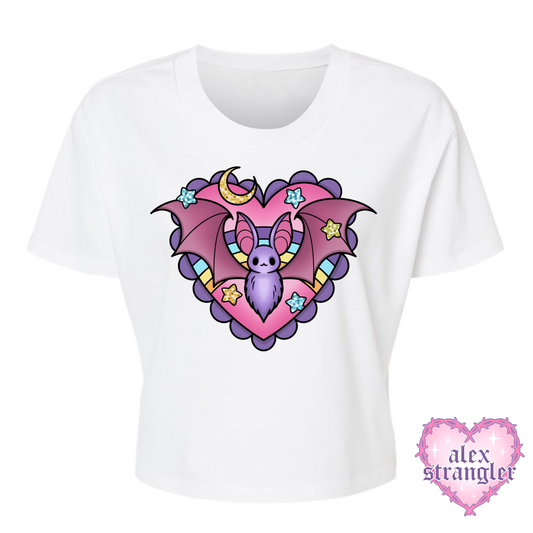Spoopy Bat Heart - Alternative Women's Crop Tee *NEW STYLE*
