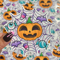Spoopy Pumpkin Spiderweb -  Sticker