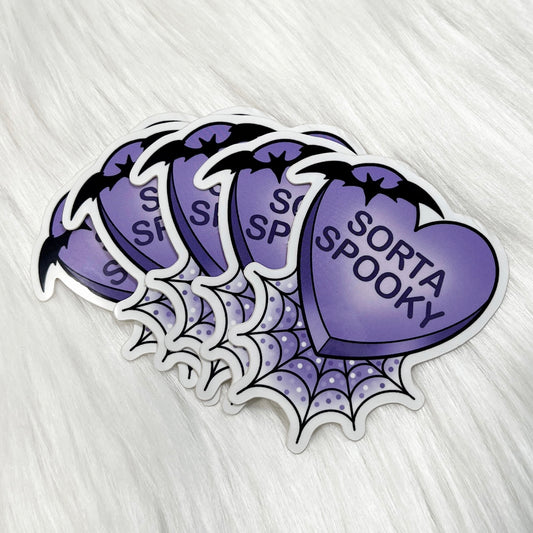 Sorta Spooky Candy Heart - Sticker