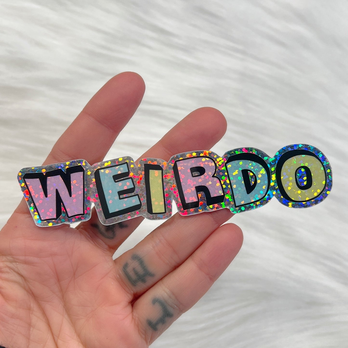 Weirdo - Glitter Sticker