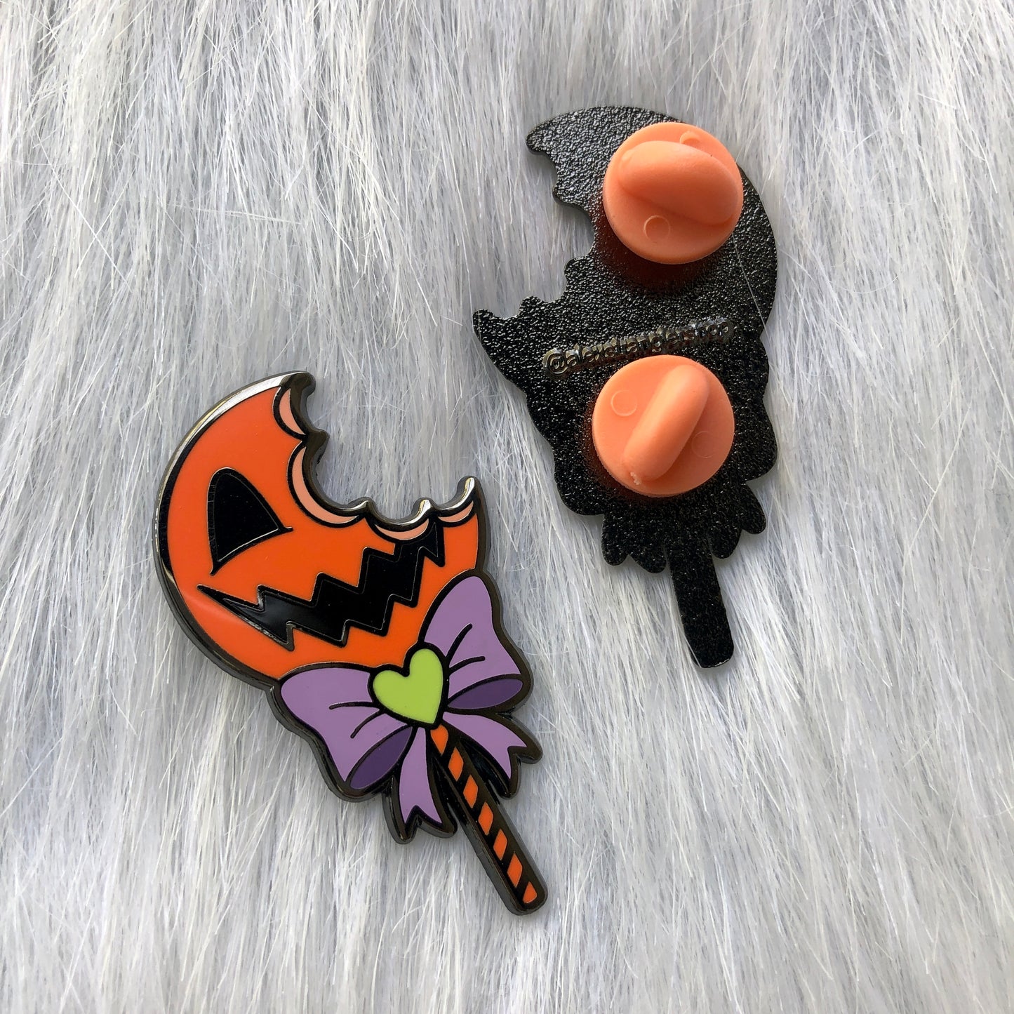 Pumpkin Lollipop  - Enamel Pin