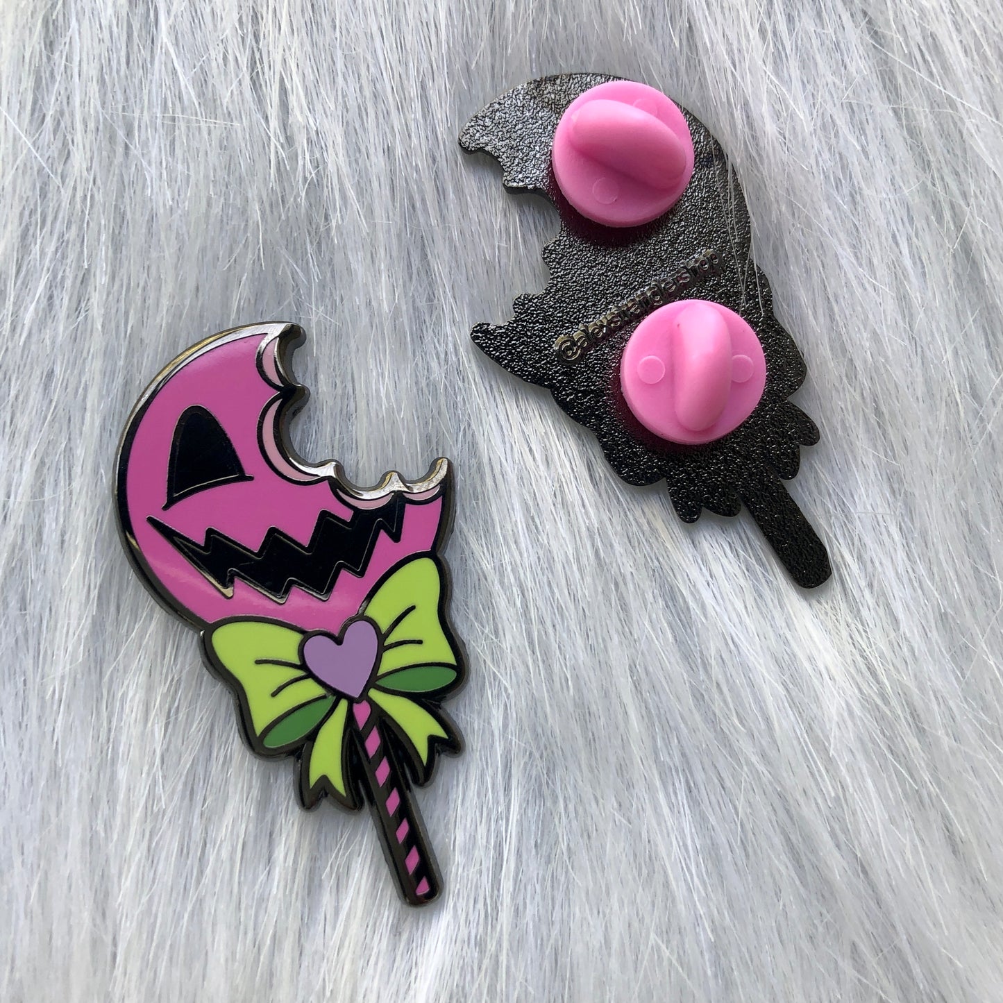 Pumpkin Lollipop  - Enamel Pin