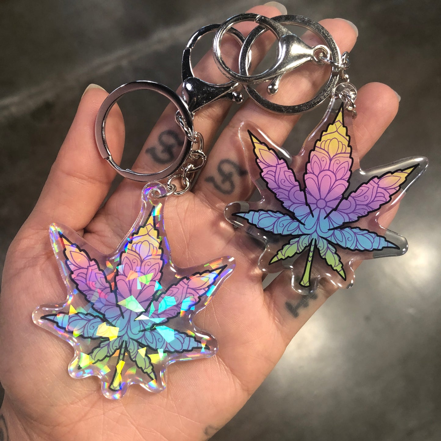 Geo-Flower Leaf - Keychain