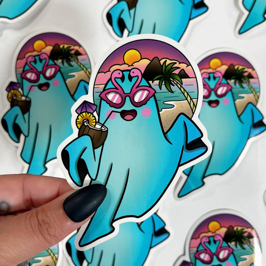 Vacation Ghost - Sticker