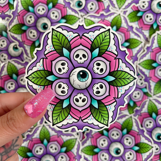 Spoopy Geo-Flower - Sticker