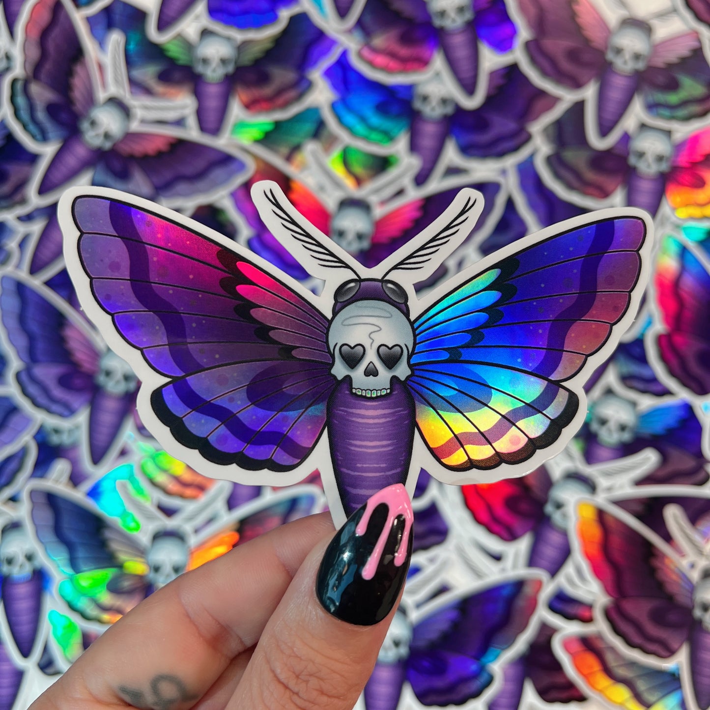 Death Moth - Holographic Sticker