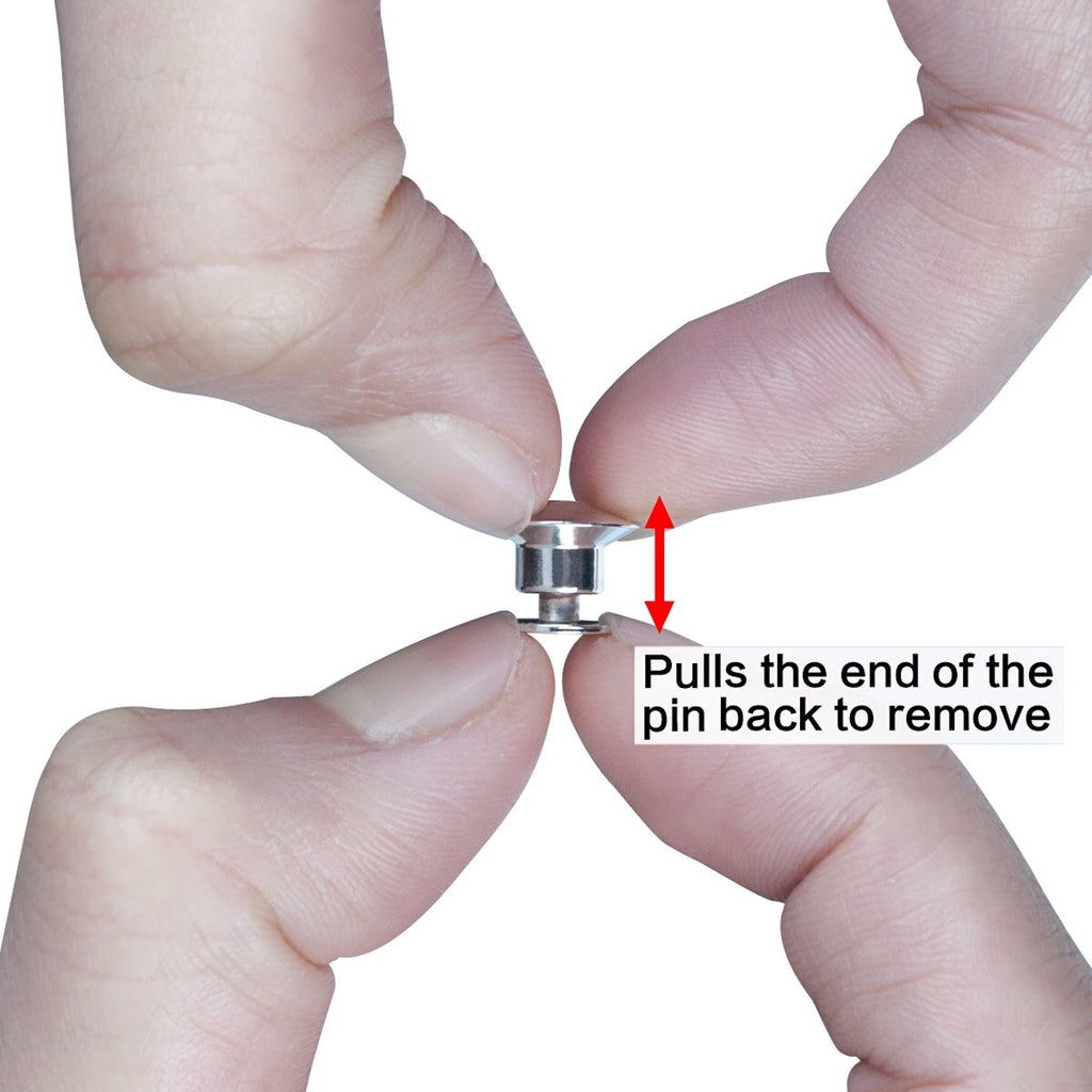 Locking Pin Backs - Silver