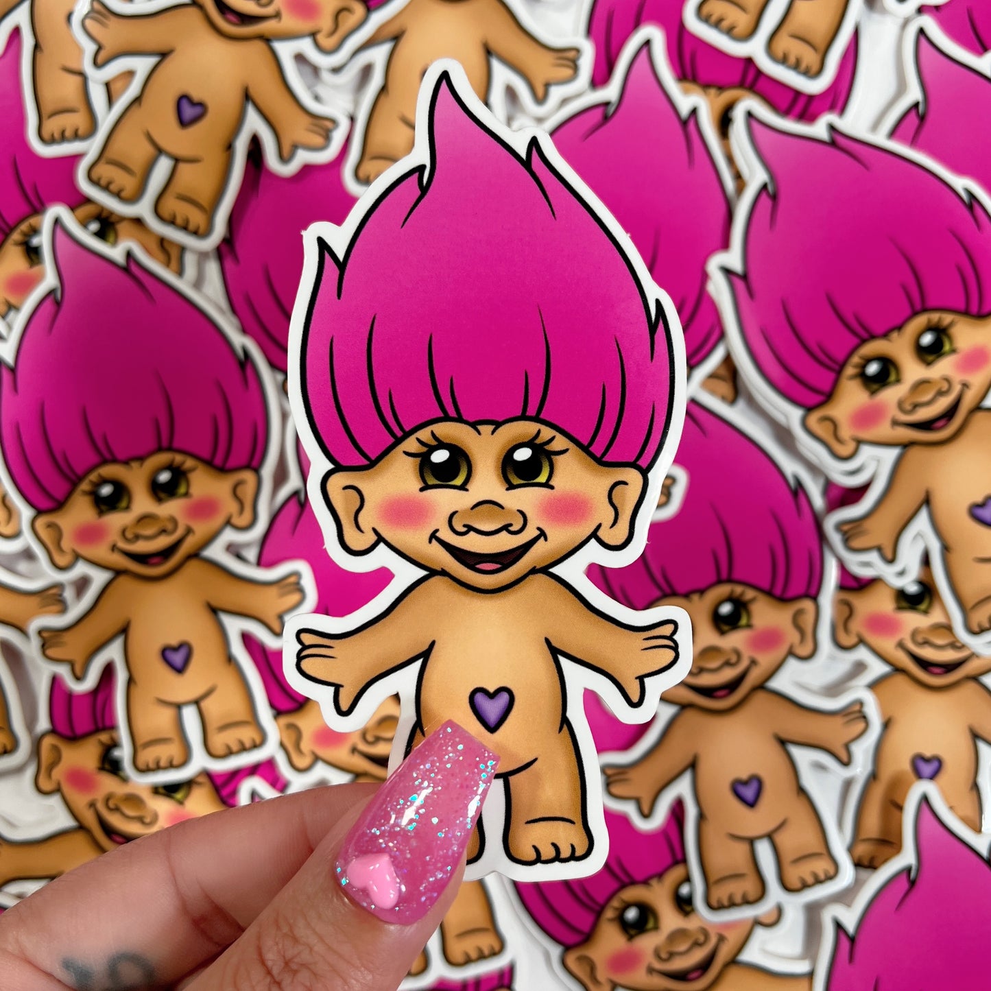 Pink Troll Doll - Sticker