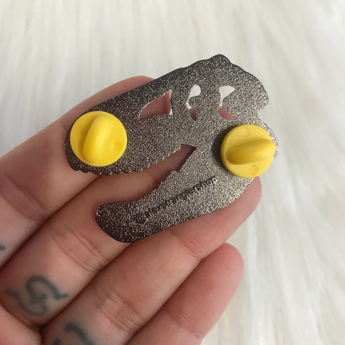 T-Rex Skull V2 - Silver - Enamel Pin