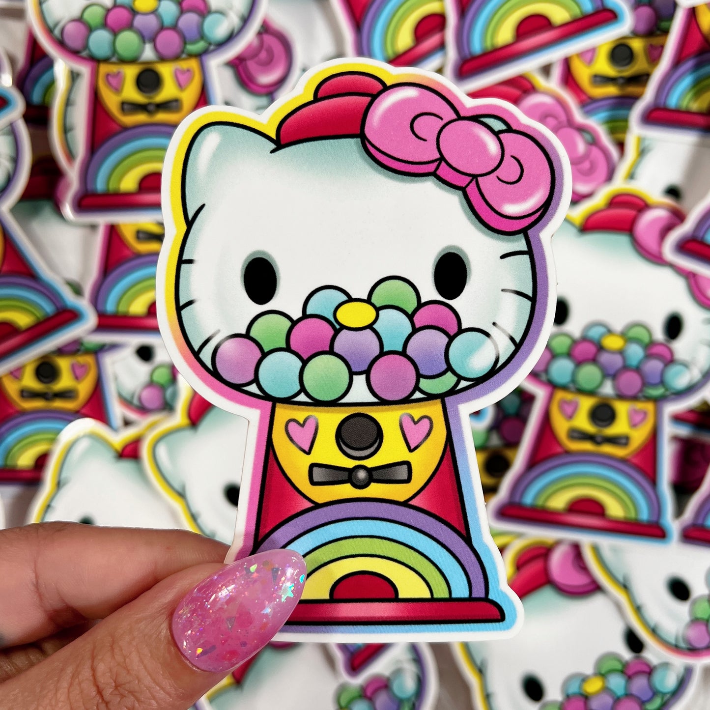 Kitty Gumball Machine - Sticker