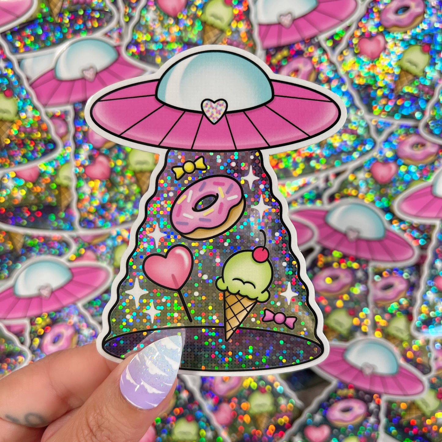 Sweet Treats UFO - Glitter Sticker